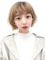 ラフィス ヘアー シーン 調布店(La fith hair scene)&nbsp;【La fith】ミニボブ×ケアブリーチ×ミルクティーベージュ