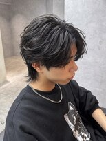 アンディ 御堂筋なんば店(ANDY)&nbsp;ウルフパーマ/センターパート/毛流れフェザー/メンズサロン