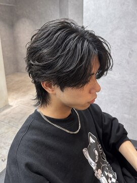 アンディ 御堂筋なんば店(ANDY) ウルフパーマ/センターパート/毛流れフェザー/メンズサロン