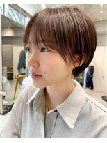 レト 浦和(leto)&nbsp;縮毛矯正ダークパープルナチュラルショートミルクブラウン