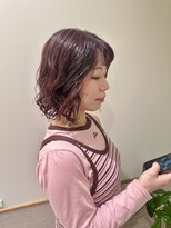 ルーム(room)&nbsp;ボブパーマ×ピンクブラウン