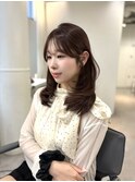 ココアブラウンレイヤーカットミディアム