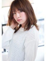 とろみ束感カールなデジタルパーマ大人かわいいセミディ