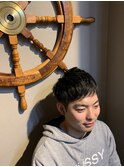 王道2ブロックショート フェザーマッシュ  ソフトツーブロック