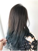 グラデーションカラーブルーアッシュ