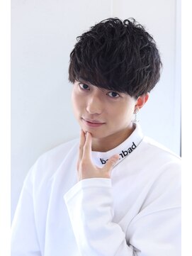 ソイクフ(SOY KUFU) 大人20代30代40代◎ MEN'SHAIRアッシュブラックマッシュパーマ