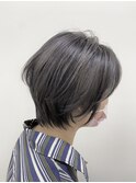 【marshu  OSAKA Style】ショート×透け感グレージュアッシュ