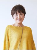 【えがお美容室】50代60代の方に◎ベージュカラーショート