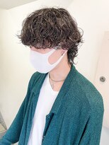 メンズ マッシュウルフ 波巻きパーマ【横浜】