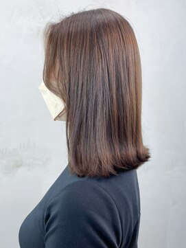 アイティーバイアルバム 八王子店(IT by ALBUM) ブラウンロブ_グレージュカラーボブウルフ_ba404101