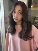 韓国レイヤーカット/暗髪ダークブラウン