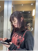 切りっぱなしボブ エアリーロング 美髪 ピンクブラウン