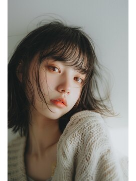 ラナ 新宿(lana) ボブウルフ/顔まわり/シースルーバング//【lana hair 新宿】