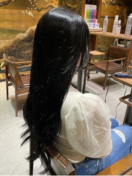 フルショウ 梅田(FURUSHO) アッシュブラック/レイヤーロング/ブルージュ