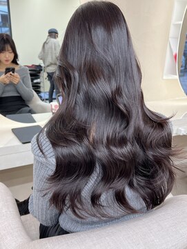 オズ 郡山桑野店(OZ) 郡山顔周りレイヤーカット韓国ワンホンヘアベージュカラー30代