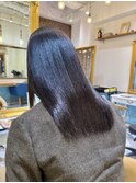 イメチェン外ハネボブ美髪ワイドバングレイヤー髪質改善縮毛矯正