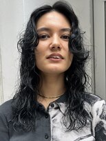 ロングパーマレイヤーパーマ 顔周りパーマ