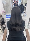 ブリーチなしダブルカラーブルーブラック
