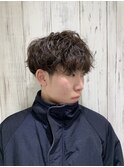 無造作パーマ/シャドウパーマ/メンズショート/ツーブロック