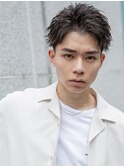小久保styleフェザーパーマフェザーショートグレーエンドカラー