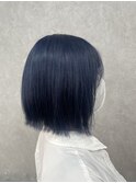 ブリーチ1回ネイビーブルーカラー♪♪