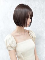 オズ 郡山駅前店(OZ) 透明感グレージュボブレイヤーカット透明感オリーブミディアム