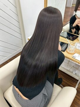 ツヤ髪ロング20代30代40代髪質改善ストレート縮毛矯正くせ毛