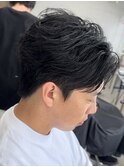 長岡シャドウパーマ緩めスパイラルパーマ波巻きパーマッシュ30代