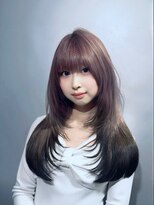 アルーシェ 新宿店(Alushe)&nbsp;ピンク×ブラック ルーツカラー×レイヤー