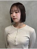 黒髪ストレートロングレイヤーミディアム髪質改善ストレートヘア