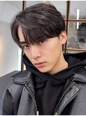 黒髪ショートフェザーパーマ/シースルー/韓国風小顔効果