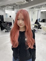 ギア(GEAR.)&nbsp;【三宮ブリーチ】コーラルピンク×レイヤーカット
