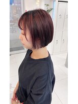 ステラ ヘア デザイン サロン(STELLA hair design salon)&nbsp;ミニボブ　ピンク系カラー　【杉若】