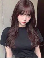 ロッソ 大橋店(Rosso) チェリーブラウンのゆる巻きロング【大橋】