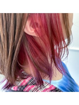 テクライズ 豊橋店(TECHRISE) ピンク×パープル×インナカラー×グラデーションカラー