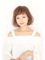 カグヤ ヘアーリンク 森小路店(華月 Hair L.I.N.C.) ぱっつん×ふわボブ