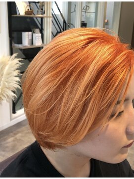 ルー(loup) ☆オレンジベージュ☆/ブリーチ/ダブルカラー/福岡/天神/大名