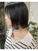 外ハネ 切りっぱなしボブ 岐阜