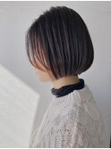 パツっとショートボブx束感カット