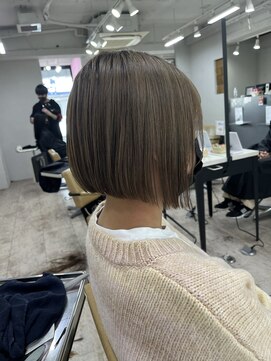 アジールヘア 所沢プロペ通り店(agir hair) ココアベージュグレージュカラーボブ