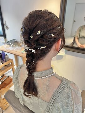 フェリーチェ(Felice) 編みおろし　金箔　ヘアセット　お呼ばれヘア