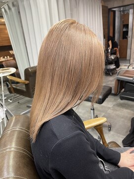 ラフ(LAFF) #バレイヤージュ#グレージュカラー#ボブウルフ#ココアベージュ