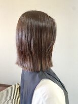 ココカラヘアー ニコ(cococara hair nico)&nbsp;切りっぱなし/ボブ/暗髪/艶感/グレージュ/顔まわりレイヤー