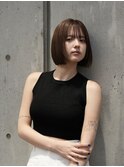 【oasisオグラ】グレーベージュ/ぱっつん前髪/ボブ