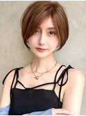 似合わせ ショート ボブ 30代 40代 小顔 新宿 ひし形 前上がり