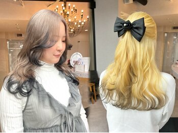 ソワン ドゥ ブレス セルン コフレ 心斎橋(soin de brace cerne X coffret)の写真/ハイトーンでも艶たっぷりのダメージレスな仕上がり★トレンド×似合わせで貴方だけのお洒落カラーを◎