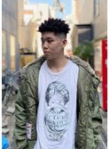 スペインカールスパイキーショートブルーブラックソフトモヒカン