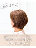 白髪の新常識♪白髪ぼかしベージュカラー×ショート
