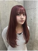 韓国ヘア顔周りレイヤーカットミディアムレイヤーハイトーンボブ
