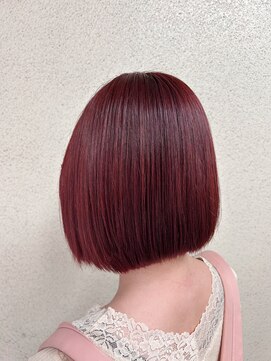 アッシュ 西荻窪店(Ash) ツヤツヤレッドミニボブ